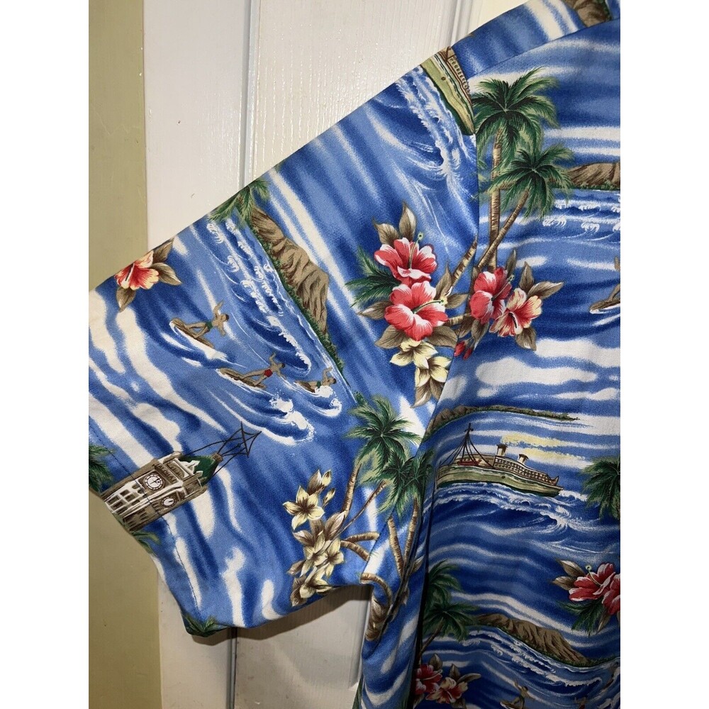PRIDE OF HAWAII Hawaiian Shirt Mens Sz 2X Aloha Beach Surfing Coastal Vintage - Picture 5 of 10